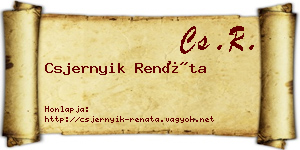 Csjernyik Renáta névjegykártya