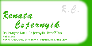 renata csjernyik business card